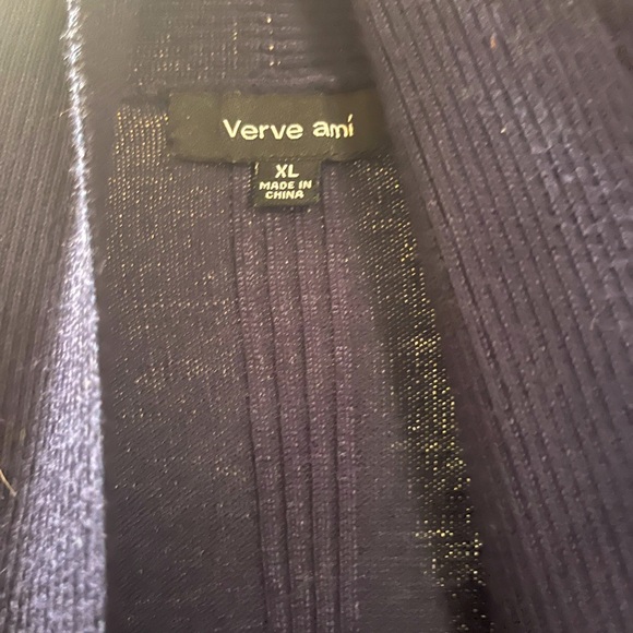 Verve Ami Navy Cardigan Sweater, Size XL - Picture 3 of 4